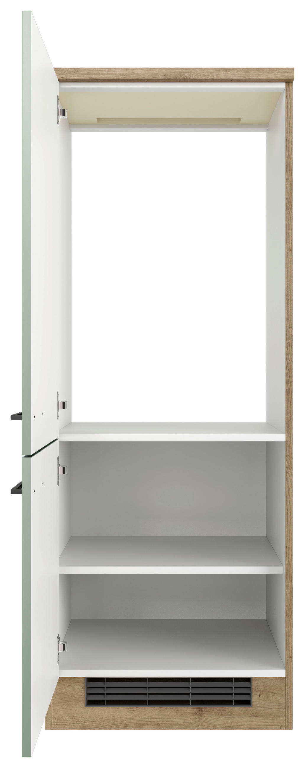 GERÄTEUMBAUSCHRANK 60/160,6/60 cm  in Grün, Eiche Artisan  - Schwarz/Eiche Artisan, KONVENTIONELL, Holzwerkstoff/Metall (60/160,6/60cm) - FlexWell