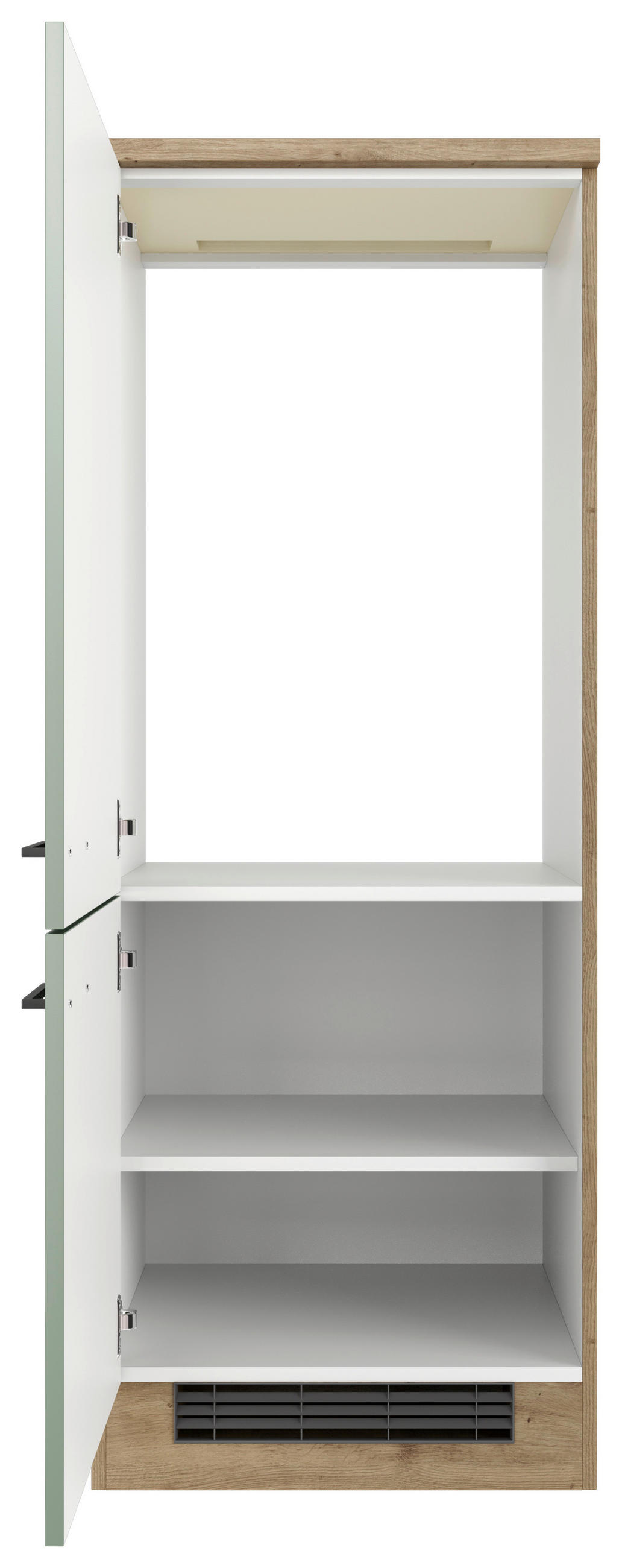 GERÄTEUMBAUSCHRANK 60/160,6/60 cm  in Eiche Artisan, Grün  - Schwarz/Eiche Artisan, KONVENTIONELL, Holzwerkstoff/Metall (60/160,6/60cm) - FlexWell