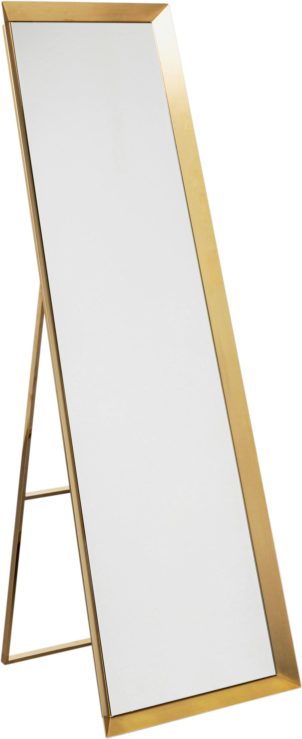 STANDSPIEGEL 53/160/6,5 cm  - Goldfarben, Design, Glas/Metall (53/160/6,5cm) - Kare-Design