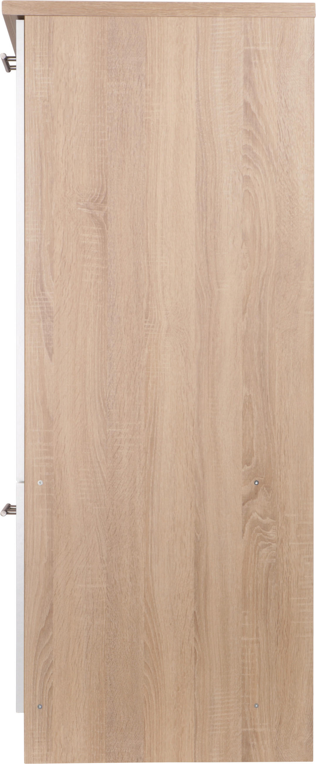 SKÅP FÖR VITVAROR 60/144,8/60 cm  i vit, ekfärgad  - vit/silver, Basics, metall/trämaterial (60/144,8/60cm) - Respekta