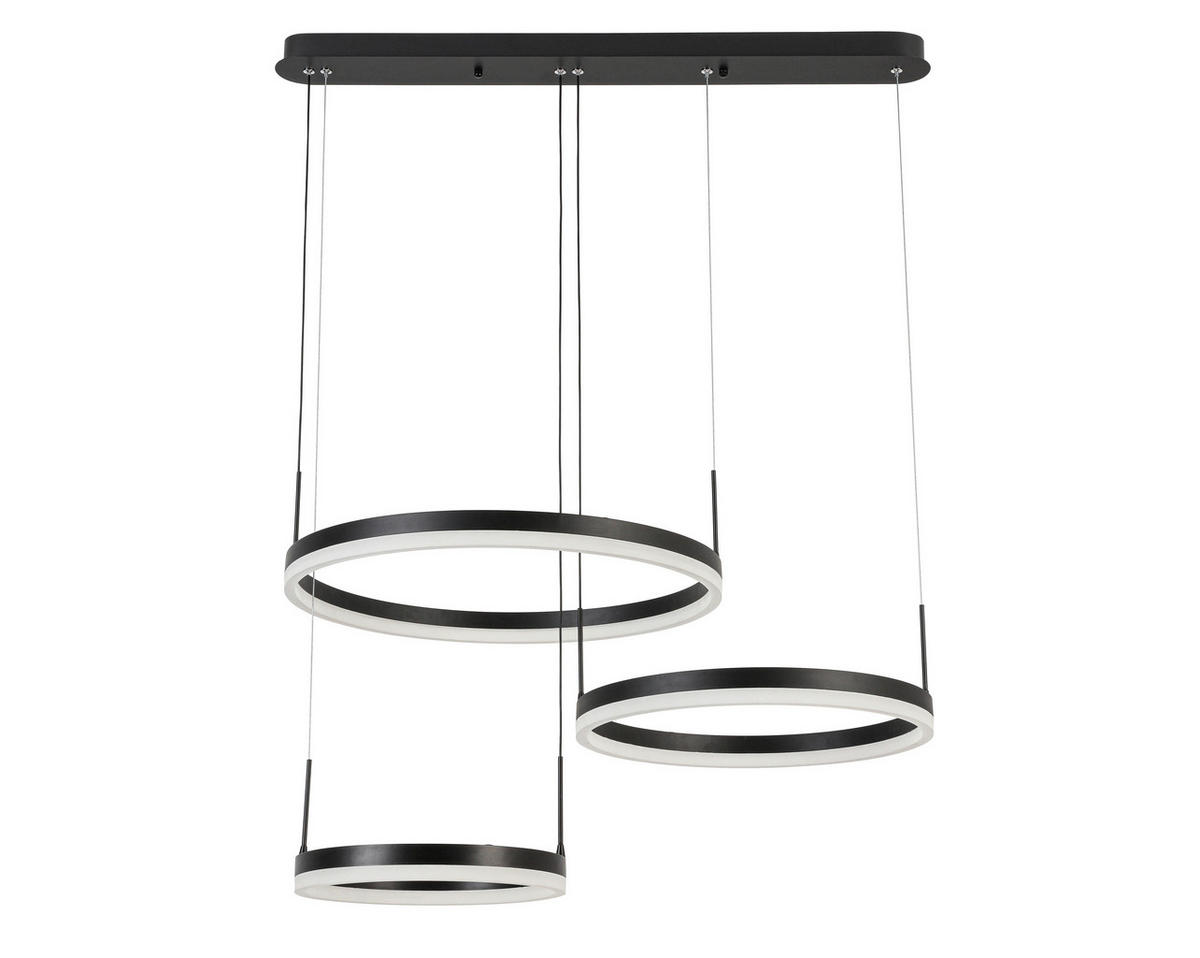 ZÁVESNÉ LED SVIETIDLO, 78/50/120 cm  - čierna, Trend, kov/plast (78/50/120cm) - Novel