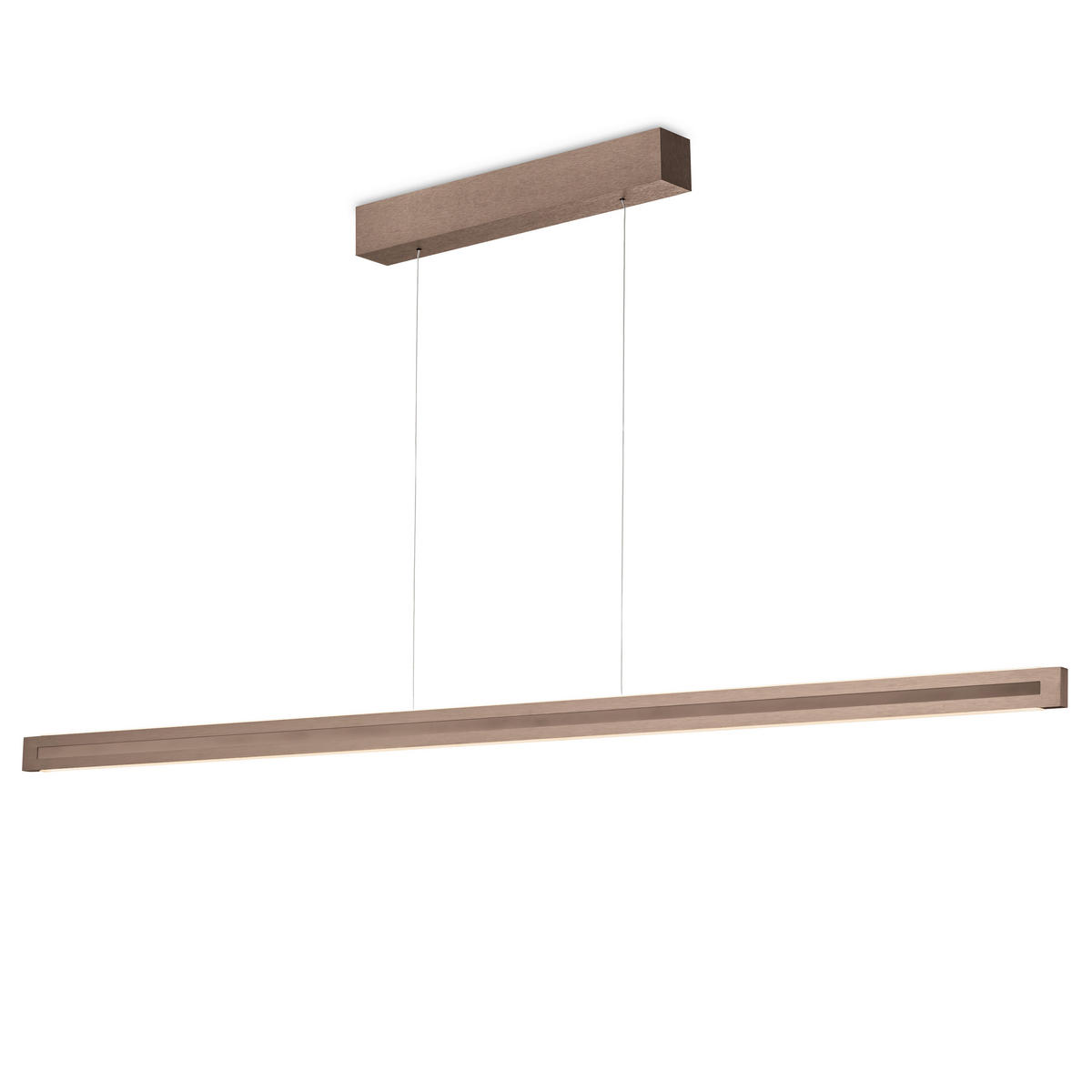 LED-HÄNGELEUCHTE Aera 143/180/9,5 cm  - Bronzefarben, Design, Metall (143/180/9,5cm) - Grossmann