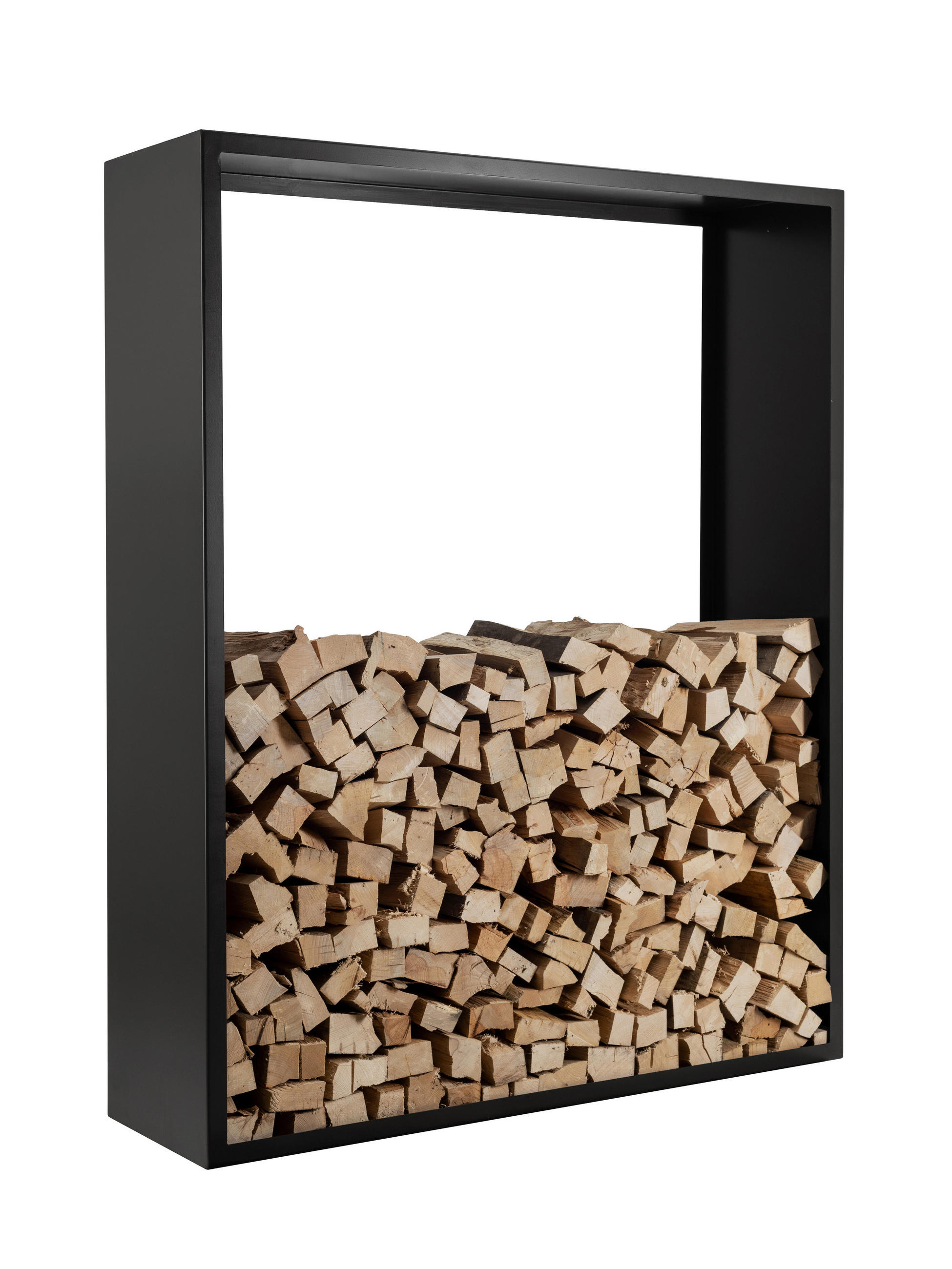 KAMINHOLZREGAL - Anthrazit, Basics, Metall (122.5/150/35cm) - Nouvel