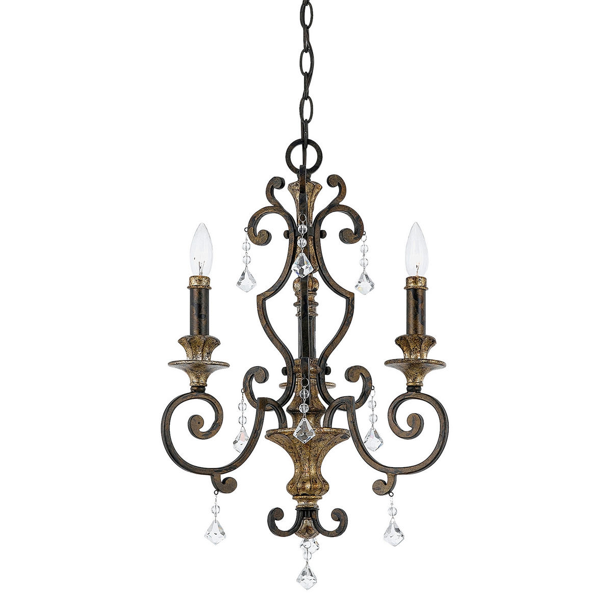 KRONLEUCHTER Elstead Marquette 45.7/70  cm   - Bronzefarben, KONVENTIONELL, Glas/Metall (45.7/70 cm) - Elstead Lighting