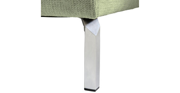 ECKSOFA  in Flachgewebe Olivgrün  224/282 cm  - Chromfarben/Olivgrün, KONVENTIONELL, Textil/Metall (224/282cm) - Hom`in