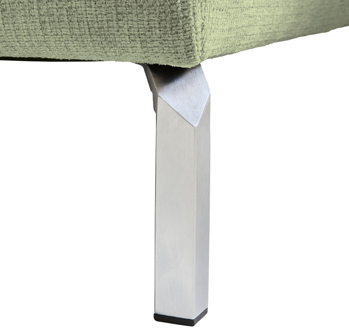 ECKSOFA in Flachgewebe Olivgrün  224/282 cm  - Chromfarben/Olivgrün, KONVENTIONELL, Textil/Metall (224/282cm) - Hom`in