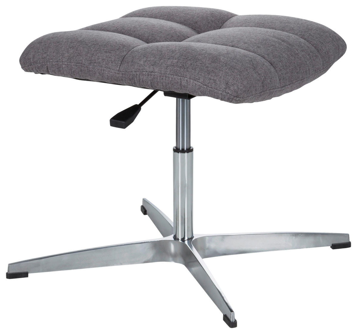 BÜROHOCKER Grau  - Silberfarben/Grau, MODERN, Textil/Metall (47/49/47cm) - MID.YOU