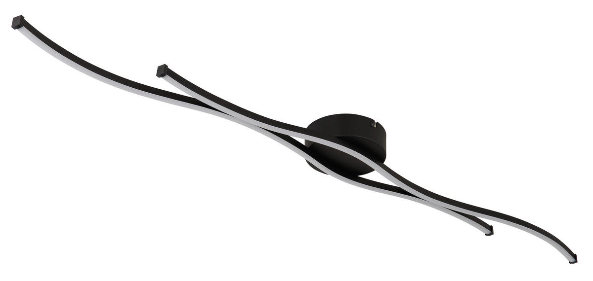 STROPNA LED-SVETILKA  BOYD /1300 lm/3000 K/230 V/ - črna/opal, Design, kovina/umetna masa (110,4/13/5,6cm) - Globo