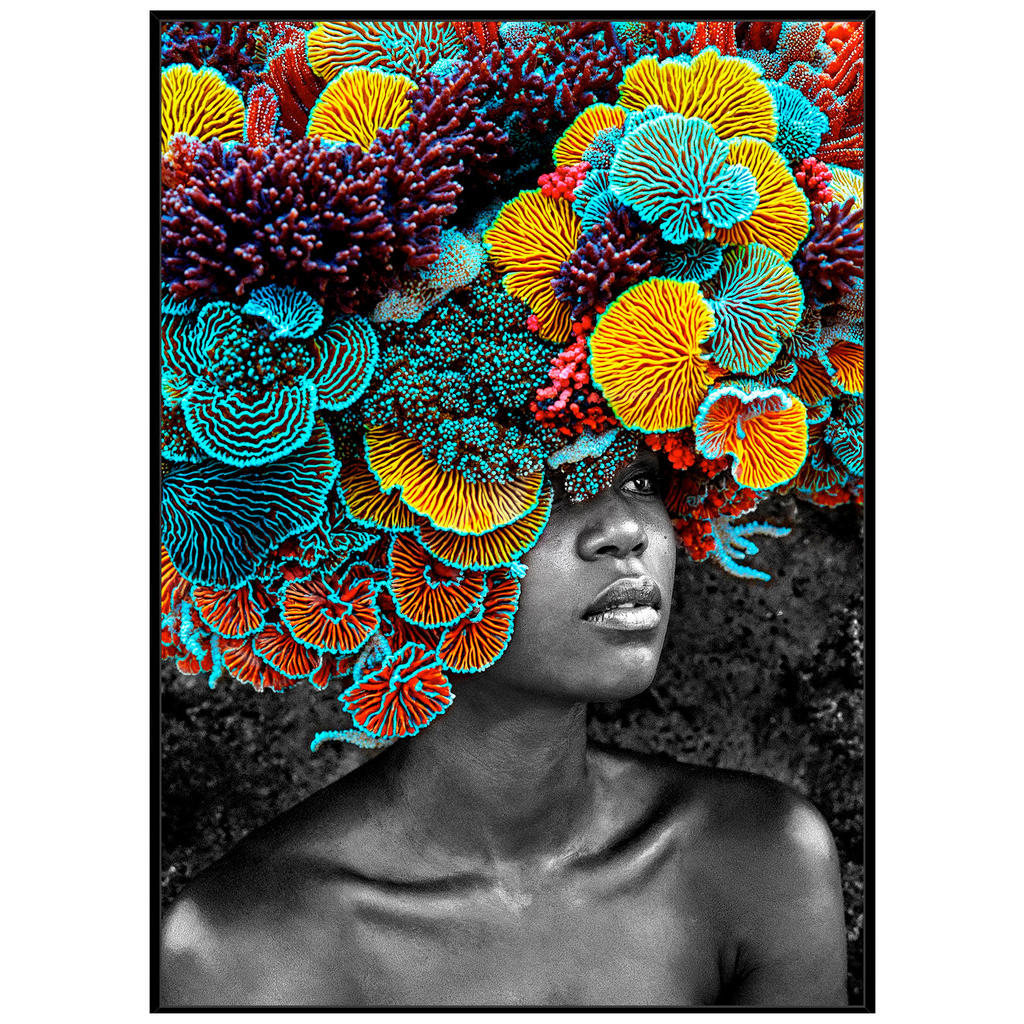 Monee OBRAZ NA SKLE, květiny, ženy, 50/70 cm