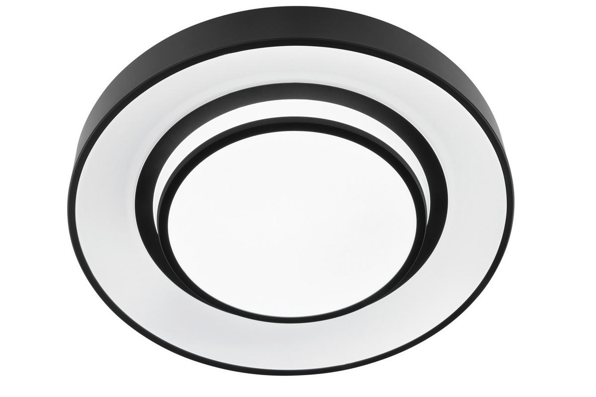 STROPNÍ LED SVÍTIDLO, 48/8,5 cm  - bílá/černá, Trend, kov/plast (48/8,5cm) - Novel
