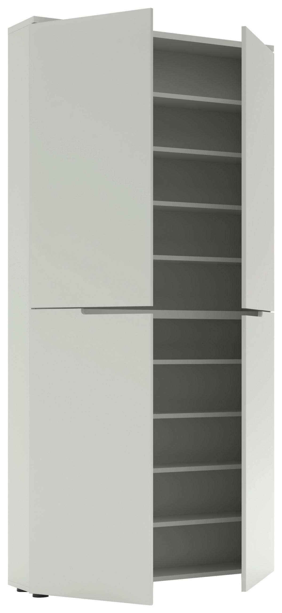 GARDEROBENSCHRANK  in 97/200/22 cm  - Schwarz/Grau, Design, Holzwerkstoff (97/200/22cm) - Xora