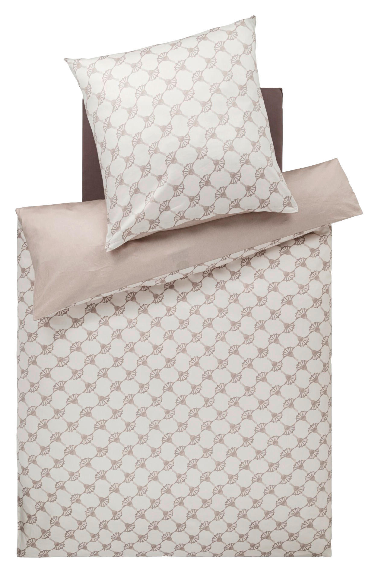WENDEBETTWÄSCHE Cornflower Double Makosatin 135/200 cm  - Creme, Design, Textil (135/200cm) - Joop!