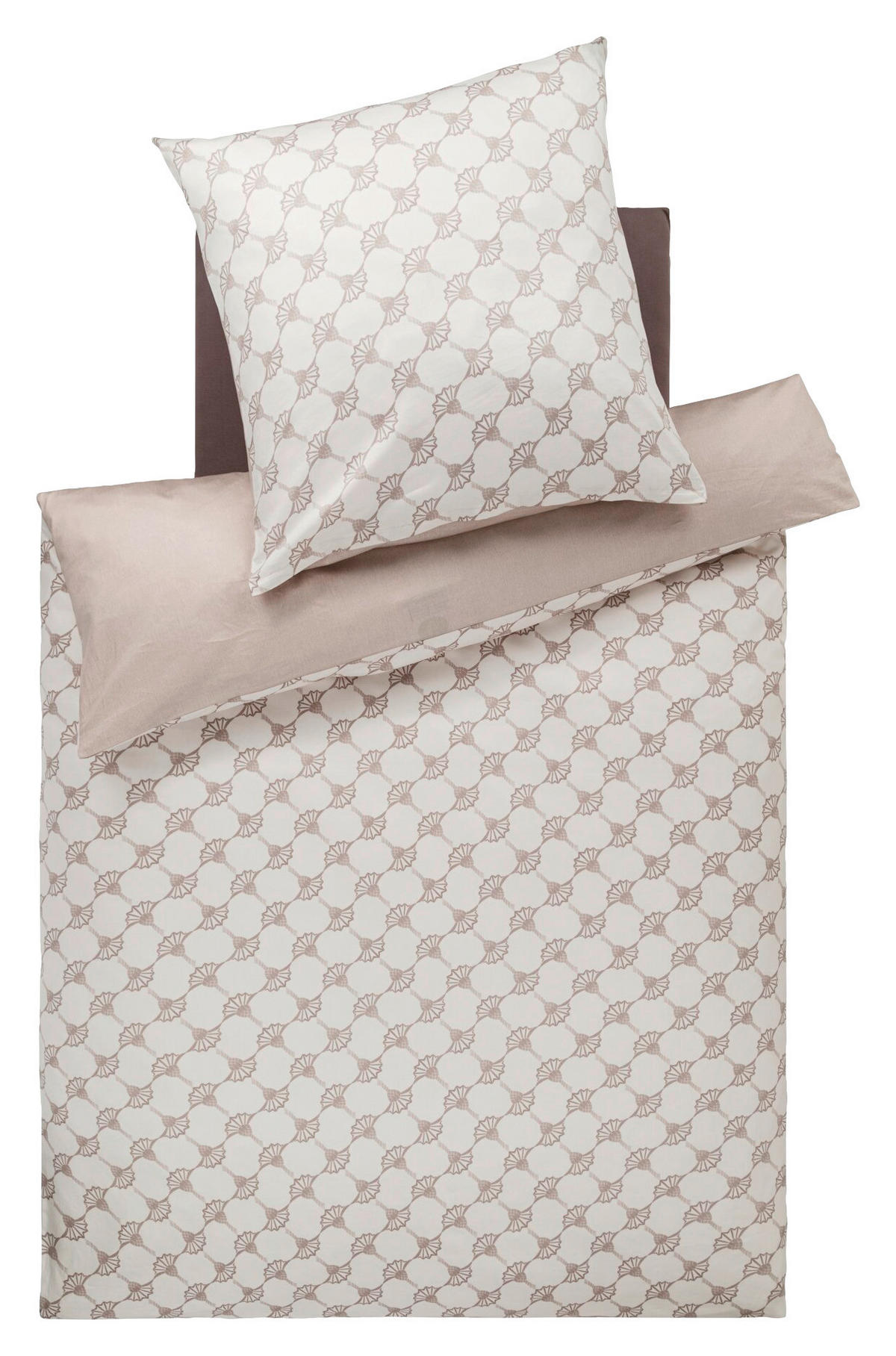 WENDEBETTWÄSCHE Cornflower Double Makosatin 135/200 cm  - Creme, Design, Textil (135/200cm) - Joop!
