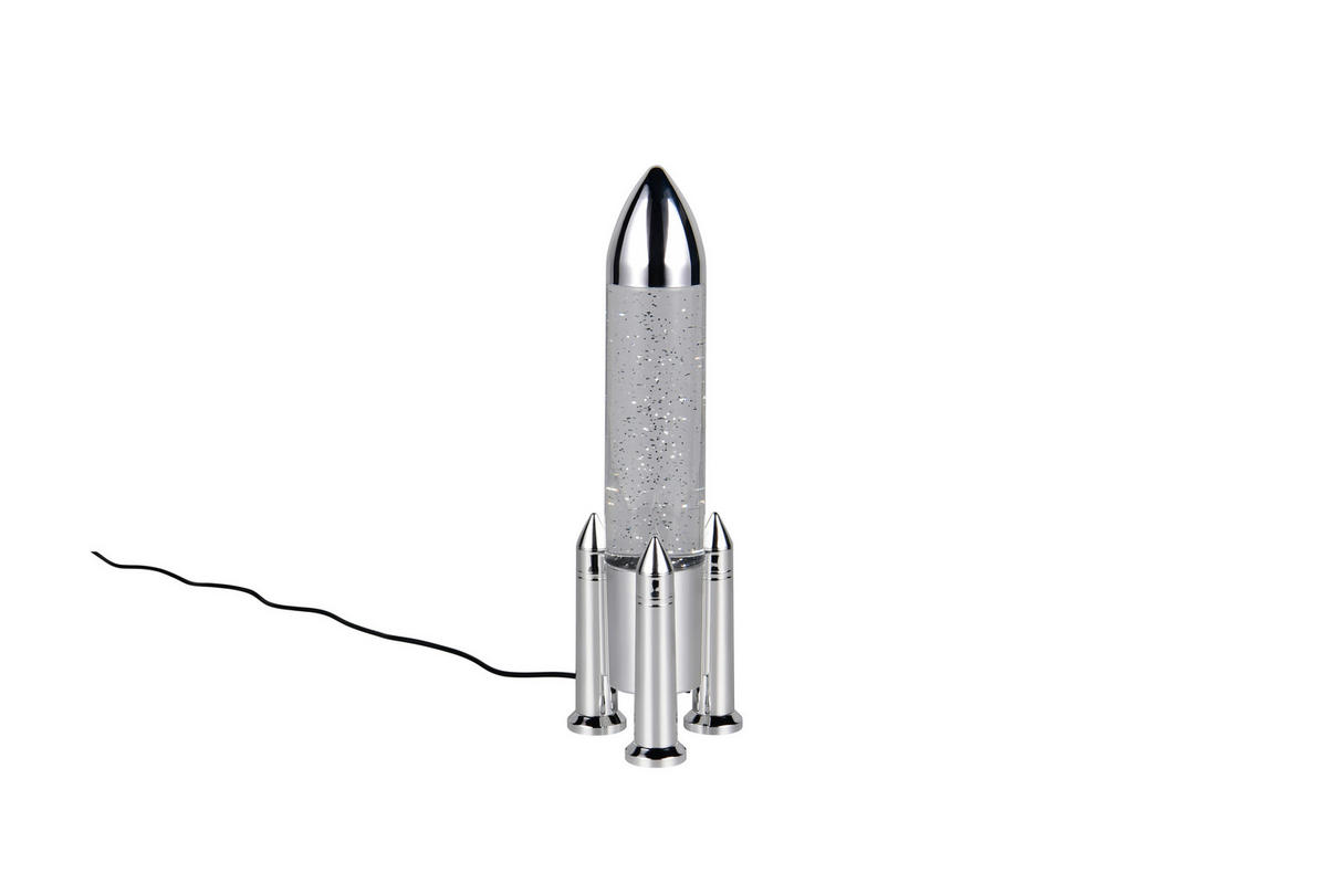 LED-TISCHLEUCHTE Apollo 10,5/33 cm  - Chromfarben/Transparent, LIFESTYLE, Kunststoff (10,5/33cm)