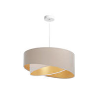 HÄNGELEUCHTE Galaxy 50/93 cm   - Beige/Goldfarben, Design, Kunststoff/Textil (50/93cm)