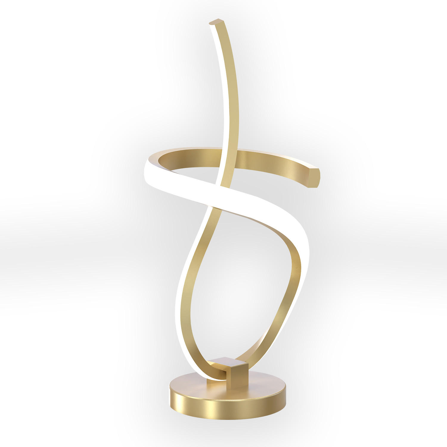 LED-TISCHLEUCHTE KIRA 12,5/28 cm   - Beige/Goldfarben, Design, Kunststoff/Metall (12,5/28cm)