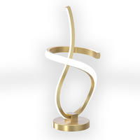 LED-TISCHLEUCHTE 12,5/28 cm   - Beige/Goldfarben, Design, Kunststoff/Metall (12,5/28cm)
