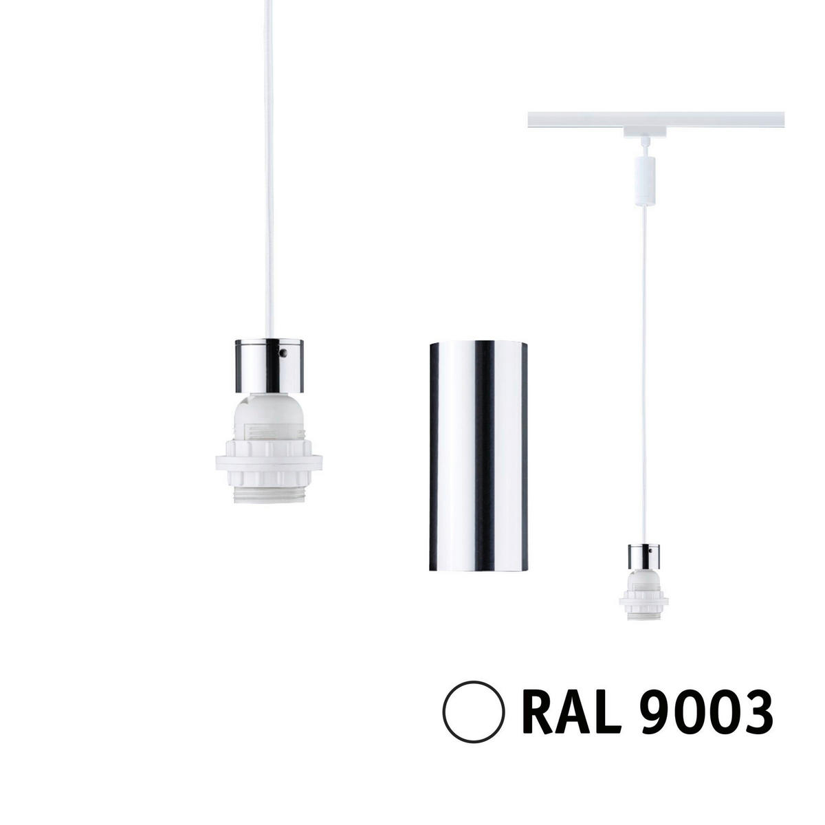 SCHIENENSYSTEM-HÄNGELEUCHTE Urail 2EasyBasic 5,8/150 cm   - Basics (5,8/150cm) - Paulmann