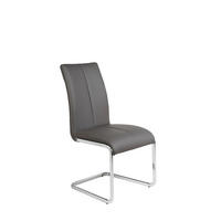 STOLICA  boje kroma, tamno siva  drvo, metal, tekstil      - tamno siva/boje kroma, Design, drvo/metal (45/103/61cm) - Xora