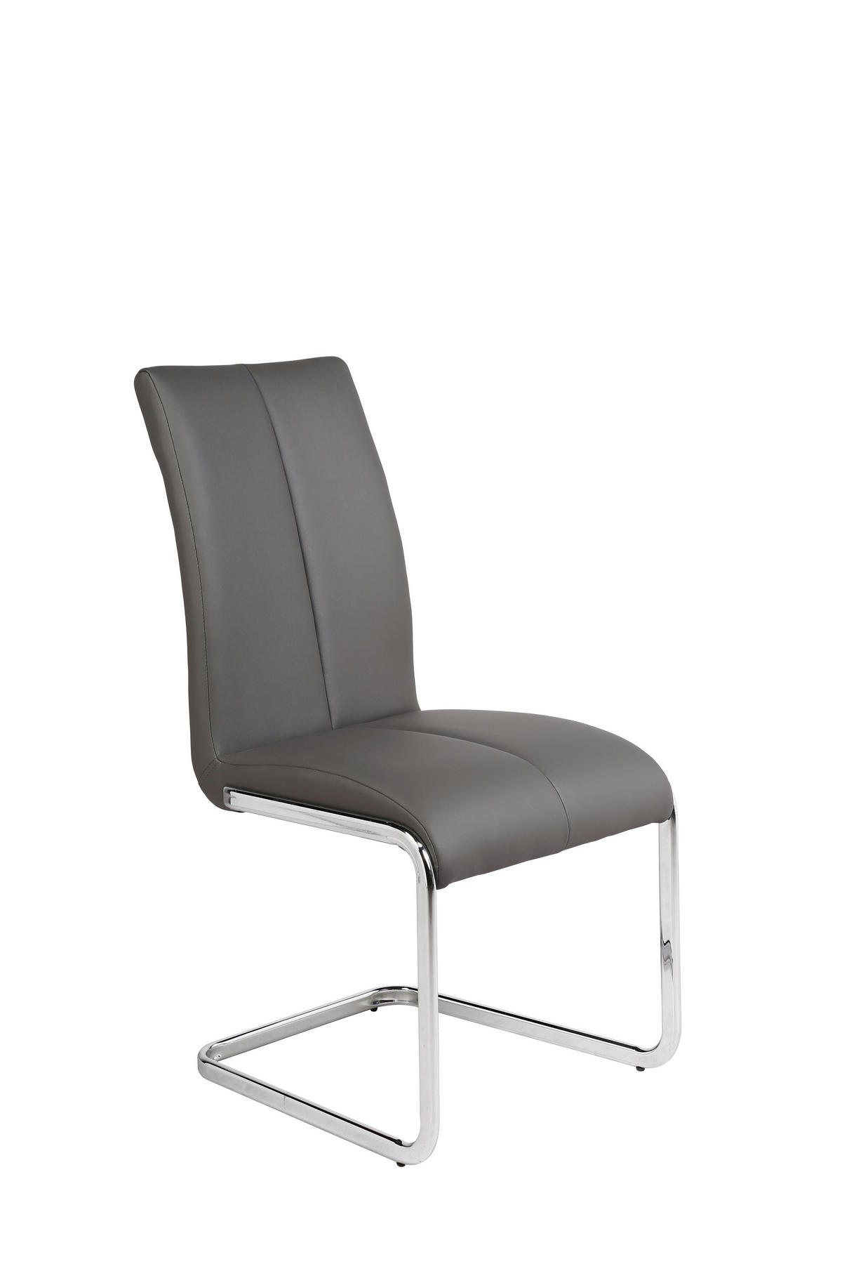 STOLICA  boje kroma, tamno siva  drvo, metal, tekstil      - tamno siva/boje kroma, Design, drvo/metal (45/103/61cm) - Xora