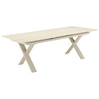 GARTENTISCH 240-300/100/74 cm Metall, Keramik rechteckig  - Sandfarben/Mokka, Basics, Keramik/Metall (240-300/100/74cm) - Zebra 