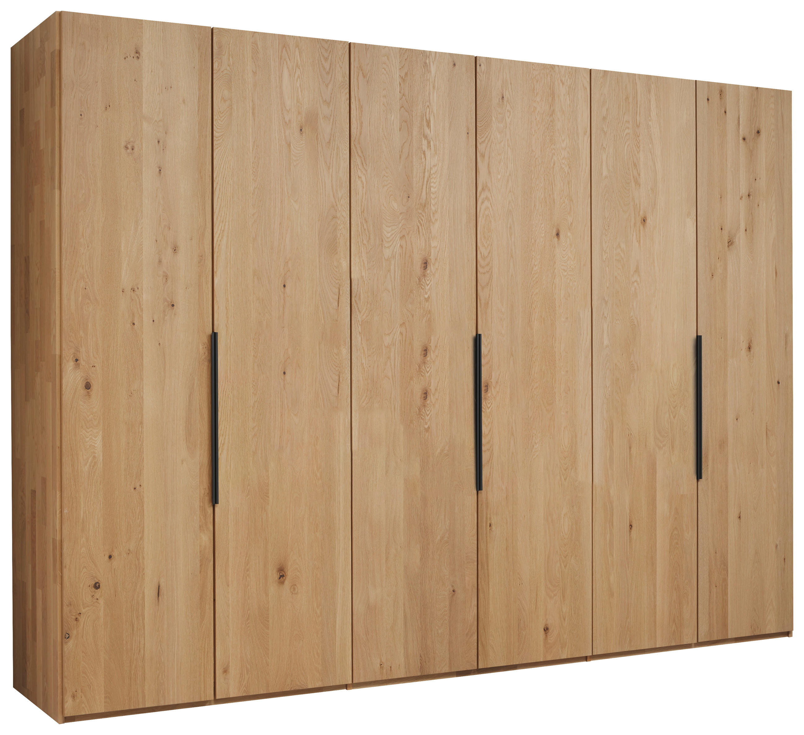 DREHTÜRENSCHRANK in Wildeiche  - Wildeiche/Schwarz, Design, Holz/Metall (302/223/62cm) - Valnatura