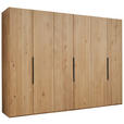 DREHTÜRENSCHRANK  in Wildeiche  - Wildeiche/Schwarz, Design, Holz/Metall (302/223/62cm) - Valnatura