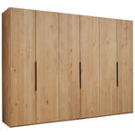 DREHTÜRENSCHRANK 302/223/62 cm 6-türig Wildeiche  - Wildeiche/Schwarz, Design, Holz/Metall (302/223/62cm) - Valnatura