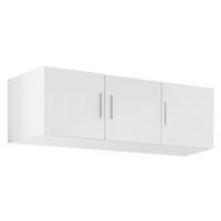 AUFSATZSCHRANK 120/40/54 cm  - Chromfarben/Weiß Hochglanz, Design, Holzwerkstoff/Kunststoff (120/40/54cm) - Xora
