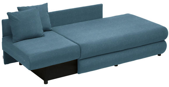 RÉCAMIERE in Flachgewebe Blau - Blau/Schwarz, Design, Kunststoff/Textil (171/71-88/93cm) - Cantus