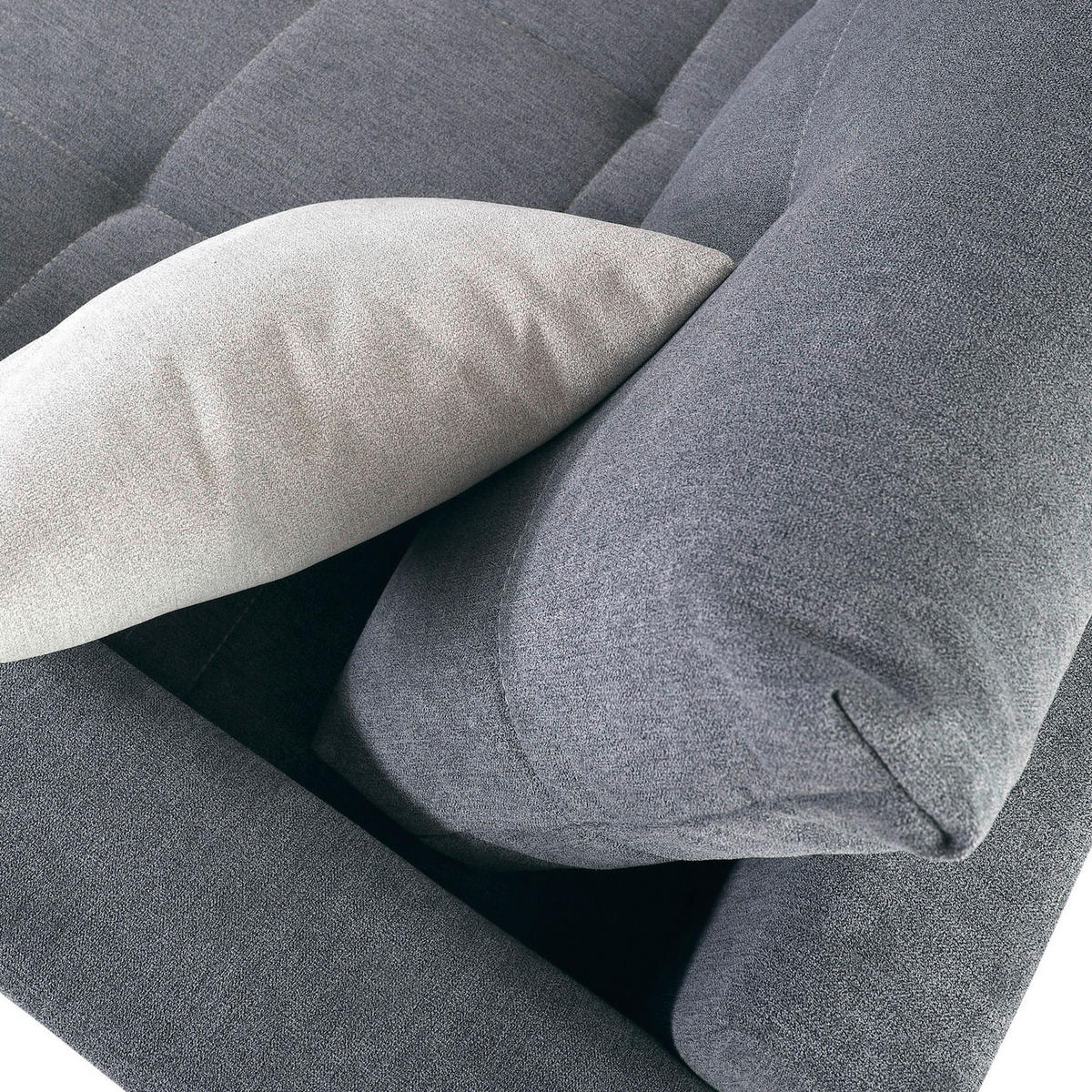 HÖRNSOFFA i flatväv mörkgrå  - mörkgrå/kromfärg, Design, textil/plast (190/245cm) - MID.YOU