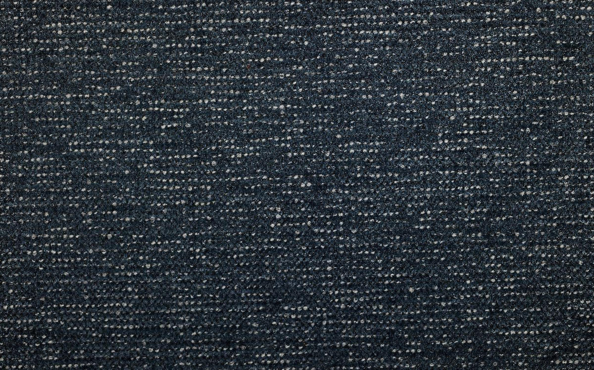 ECKSOFA in Webstoff Dunkelblau  - Schwarz/Dunkelblau, Design, Textil/Metall (187/298cm) - Stylife