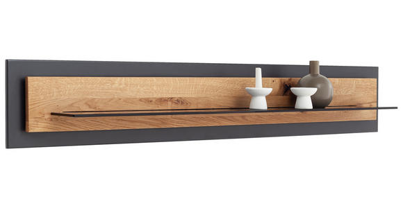 WANDBOARD  150/26/23 cm  - Eichefarben/Anthrazit, Natur, Glas/Holz (150/26/23cm) - Linea Natura