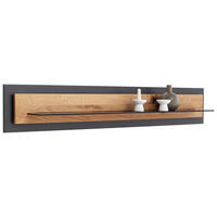 WANDBOARD  150/26/23 cm  - Eichefarben/Anthrazit, Natur, Glas/Holz (150/26/23cm) - Linea Natura