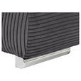 WOHNLANDSCHAFT Anthrazit Cord  - Chromfarben/Anthrazit, KONVENTIONELL, Kunststoff/Textil (180/376/180cm) - Carryhome