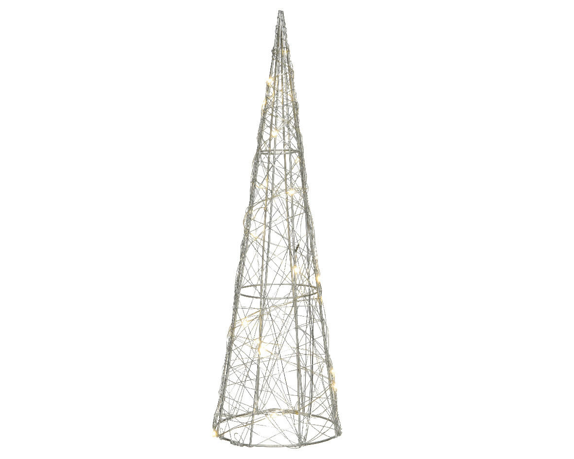 OKRASNA LED-SVETILKA   //// - srebrne barve, Basics, kovina (12,00/12,00/40,00cm)