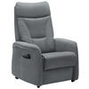 FERNSEHSESSEL  mit Relaxfunktion, Aufstehhilfe Mikrofaser Hellgrau  - Hellgrau/Schwarz, KONVENTIONELL, Textil (78/108/90cm) - Hukla