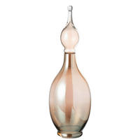 DEKOVASE  - Beige, Basics, Glas (17/17/53cm) - Ambia Home