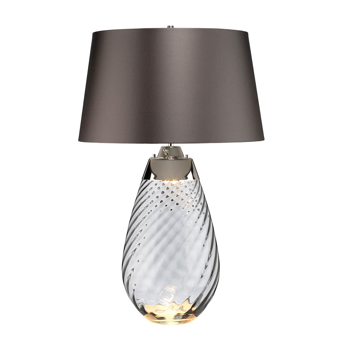 TISCHLEUCHTE 46/74 cm   - Klar/Braun, KONVENTIONELL (46/74cm) - Elstead Lighting
