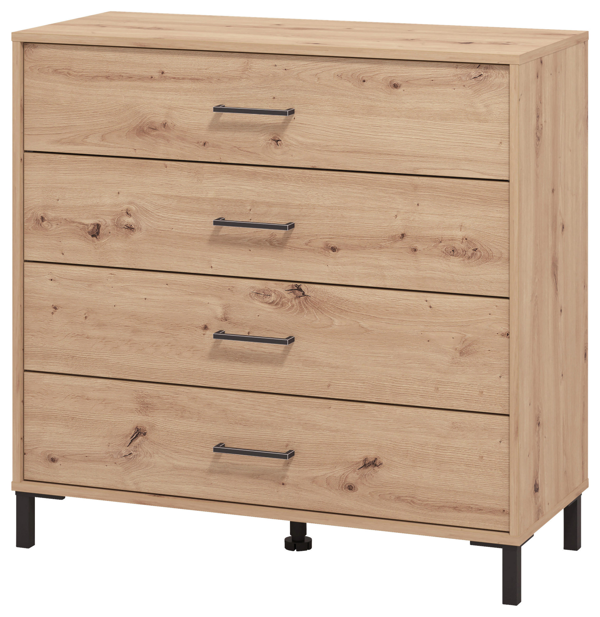 PREDALNIK  hrast artisan  - črna/hrast artisan, Konvencionalno, umetna masa/leseni material (93/90/40cm) - Carryhome