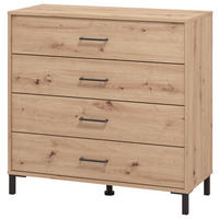 PREDALNIK  hrast artisan  - črna/hrast artisan, Konvencionalno, umetna masa/leseni material (93/90/40cm) - Carryhome