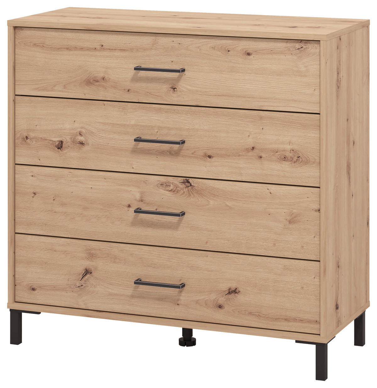 PREDALNIK  hrast artisan  - črna/hrast artisan, Konvencionalno, umetna masa/leseni material (93/90/40cm) - Carryhome