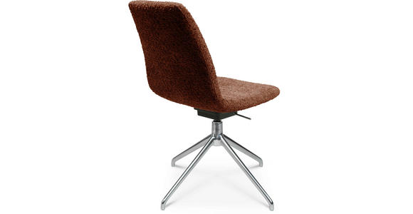 STUHL in Aluminium Bouclé Metall, Textil - Alufarben/Kupferfarben, Design, Textil/Metall (46/81,5-84,5/55cm) - Johann Jakob