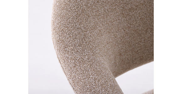 ARMLEHNSTUHL   Flachgewebe  - Sandfarben/Dunkelbraun, KONVENTIONELL, Holz/Textil (63/81/63cm) - Ambia Home