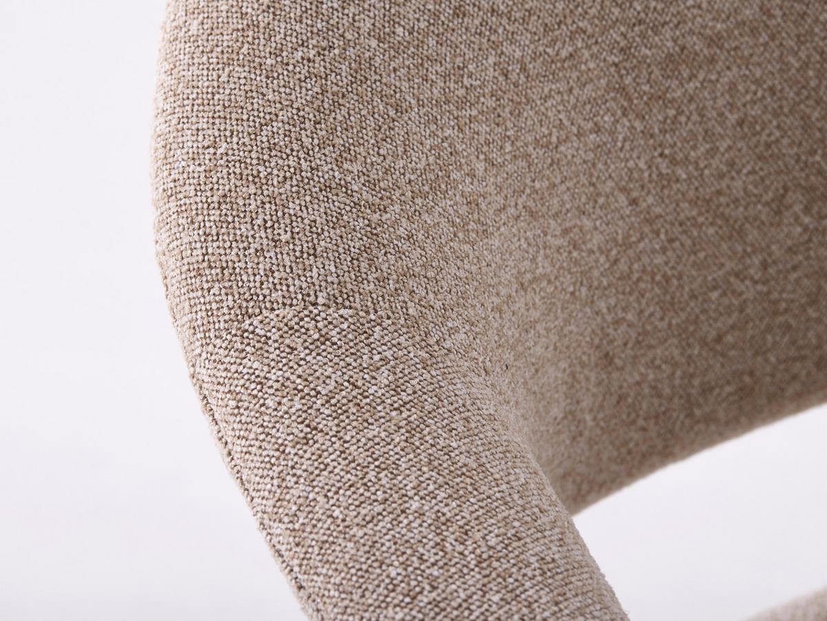 ARMLEHNSTUHL  in Flachgewebe  - Sandfarben/Dunkelbraun, KONVENTIONELL, Holz/Textil (63/81/63cm) - Ambia Home