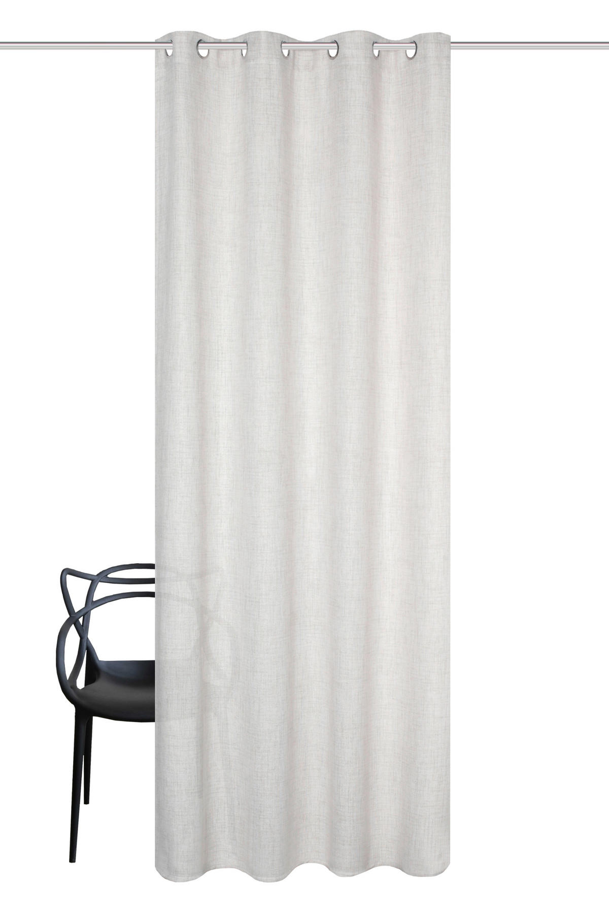ÖSENSCHAL blickdicht 140/225 cm   - Creme, Basics, Textil (140/225cm)