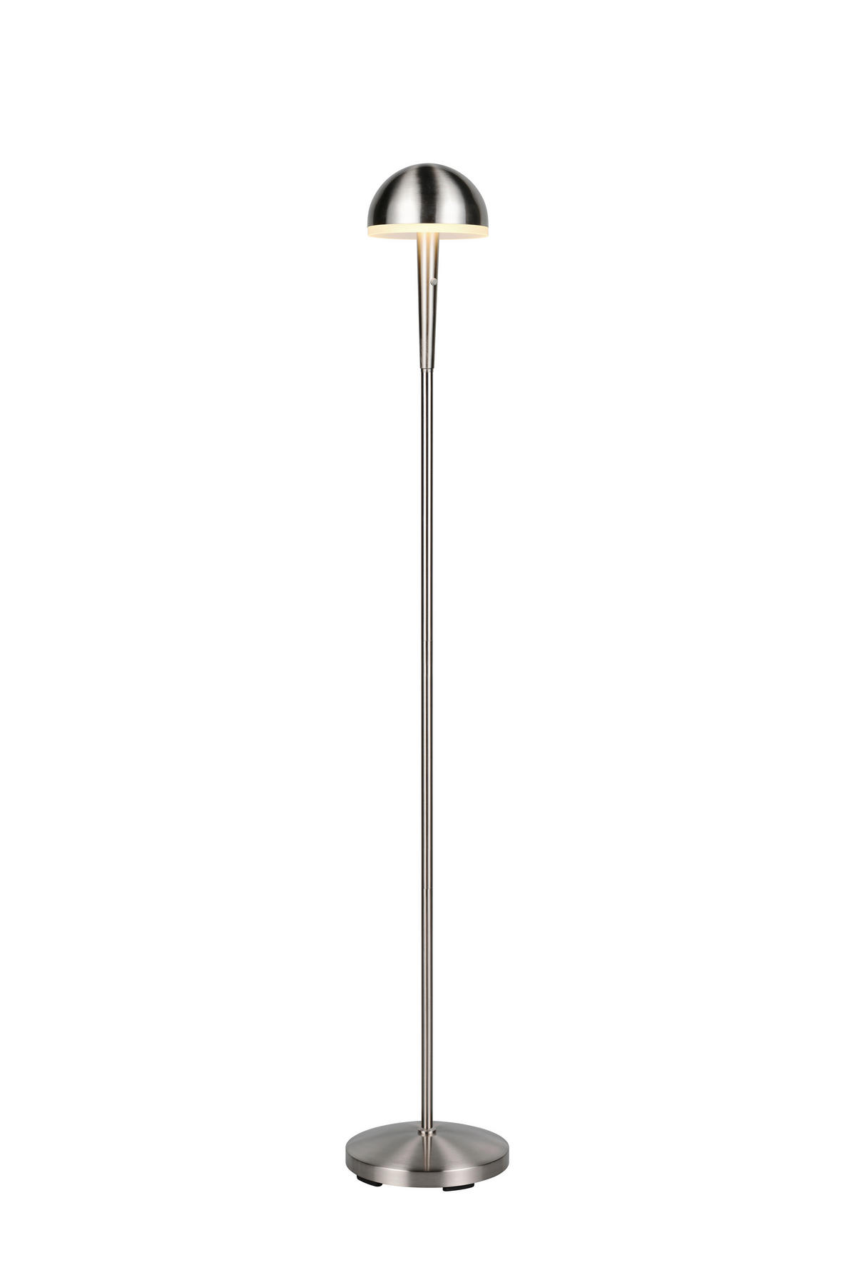 LED-STEHLEUCHTE - Weiss/Nickelfarben, Basics, Kunststoff/Metall (22/130,5cm)