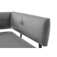 ECKBANK 205/165 cm  in Schwarz, Hellgrau  - Hellgrau/Schwarz, MODERN, Textil/Metall (205/165cm) - Cantus