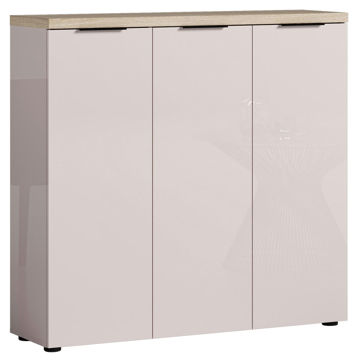 SCHUHSCHRANK Eichefarben, Kaschmir  - Kaschmir/Eichefarben, Design, Holzwerkstoff/Kunststoff (120/115/34cm) - Xora