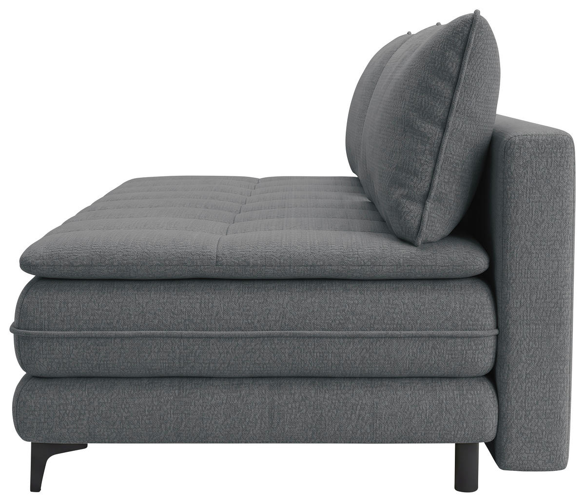 SCHLAFSOFA Chenille Grau  inkl. Bettkasten, Schlaffunktion, Topper  - Schwarz/Grau, Design, Textil/Metall (200/95/92cm) - Stylife
